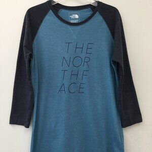 The North Face Women's 3/4 Quarter Sleeve Logo Tee Size S EXCELLENT Condition